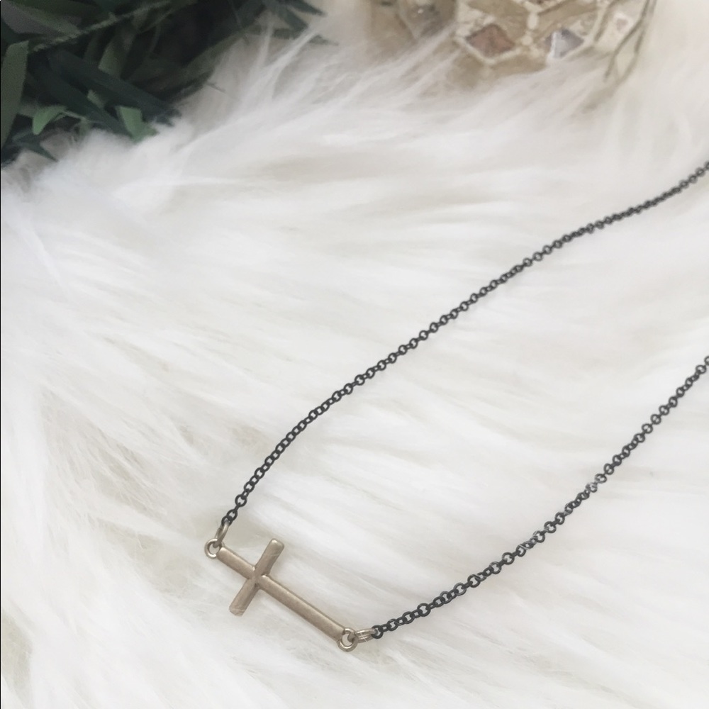 Park Lane Sideways Cross Necklace